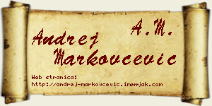 Andrej Markovčević vizit kartica